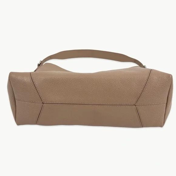 Aspinal of London Pebble Leather Hobo Shoulder Bag | Soft Taupe | Discontinued - Picture 6 of 16